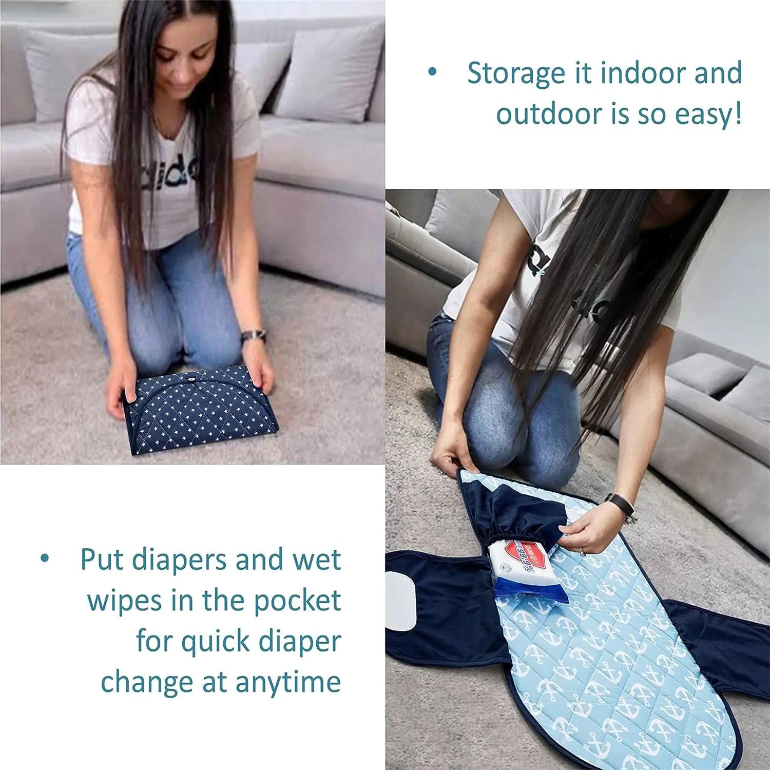 Portable Folding Diaper Changing Pad for Babies