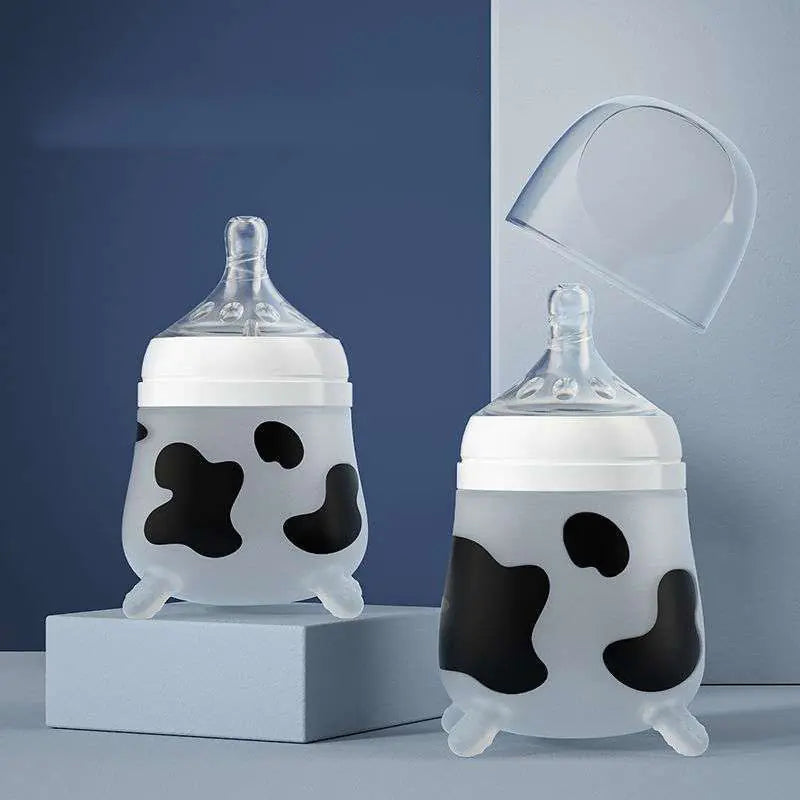 Silicone Baby Feeding Bottle for Newborns, Anti-Choking