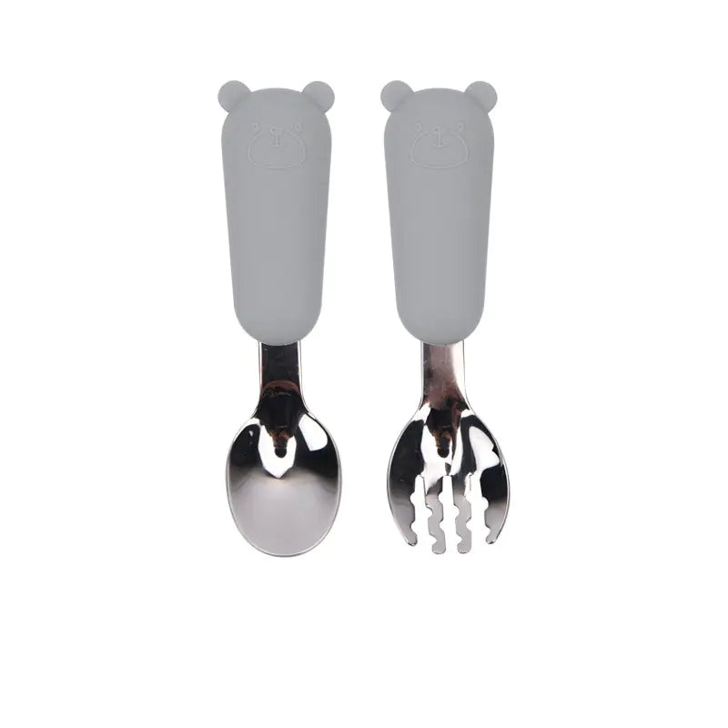 Cartoon Bear Silicone Spoon for Kids' Tableware