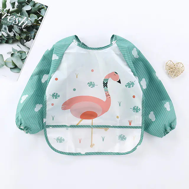 Waterproof Art Feeding Bib Apron for Toddlers