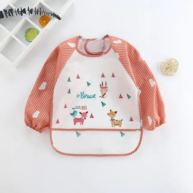 Waterproof Art Feeding Bib Apron for Toddlers