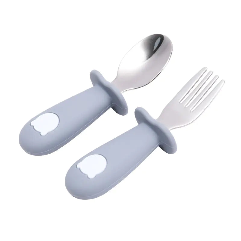 Cartoon Bear Silicone Spoon for Kids' Tableware
