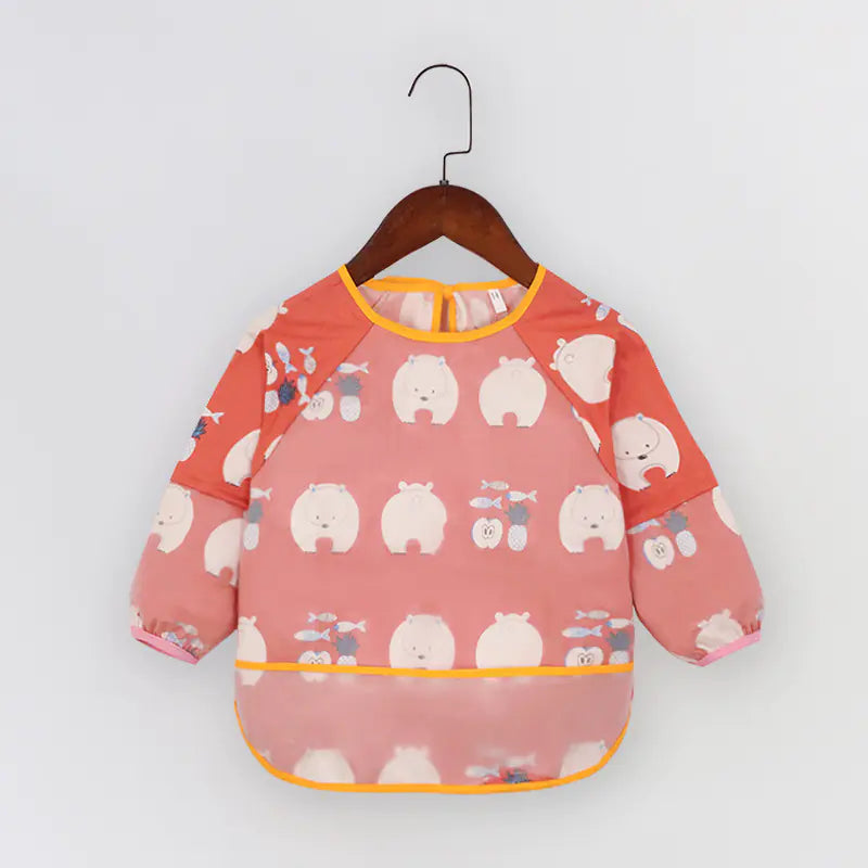 Waterproof Long Sleeve Bib for Kids - Cotton Apron