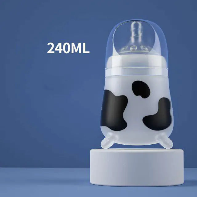 Silicone Baby Feeding Bottle for Newborns, Anti-Choking
