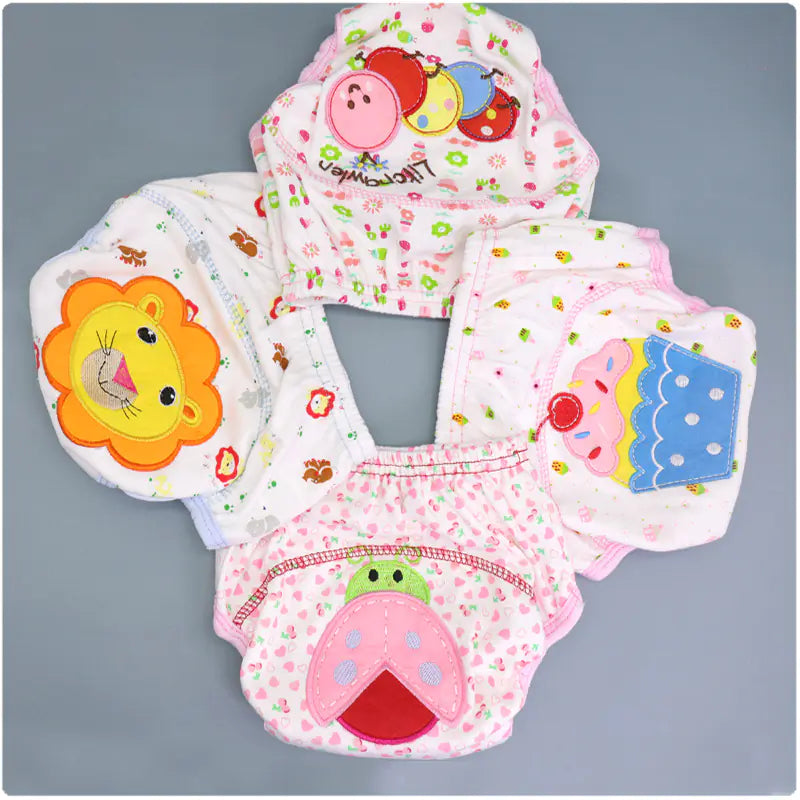 Cotton Baby Learning Pants - Washable Waterproof Diapers