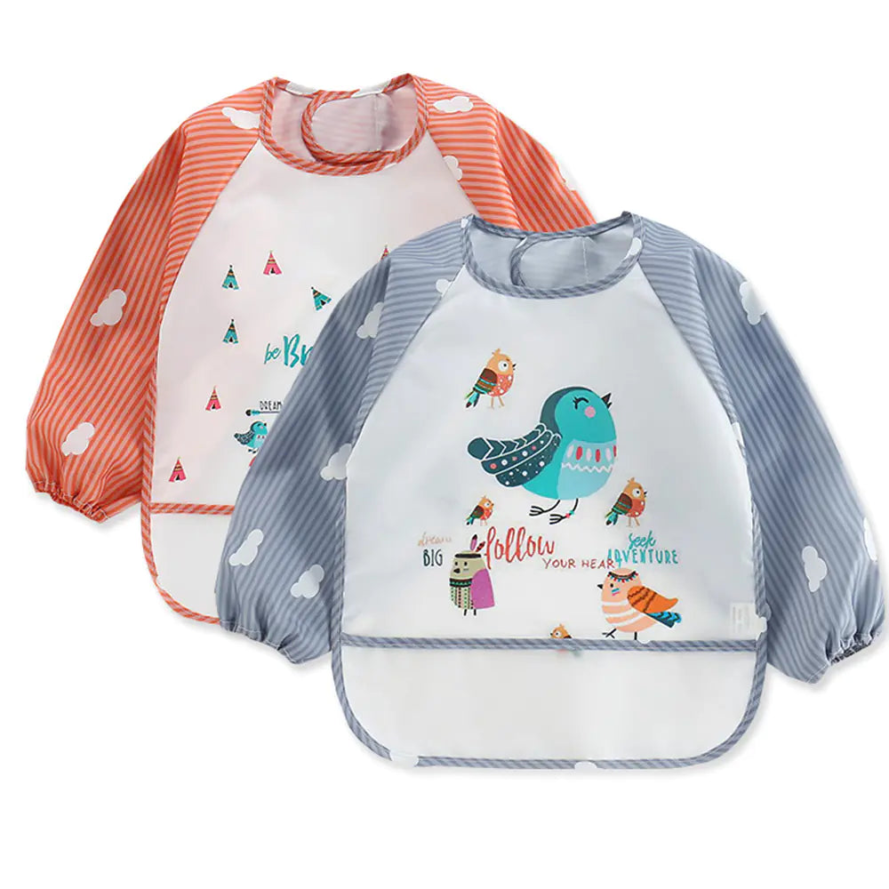 Waterproof Art Feeding Bib Apron for Toddlers