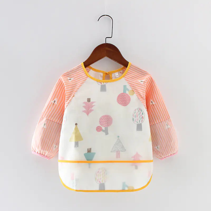 Waterproof Long Sleeve Bib for Kids - Cotton Apron