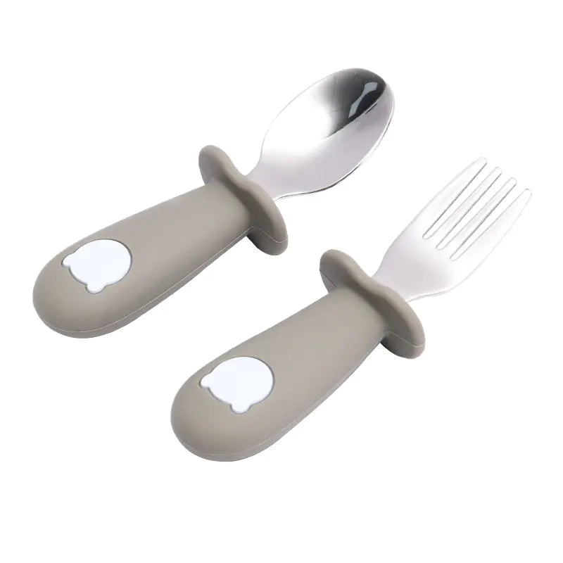 Cartoon Bear Silicone Spoon for Kids' Tableware