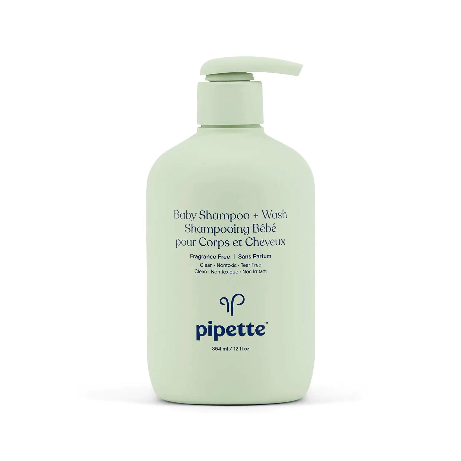 Pipette Baby Shampoo + Wash Fragrance Free 12 fl oz (354 ml)
