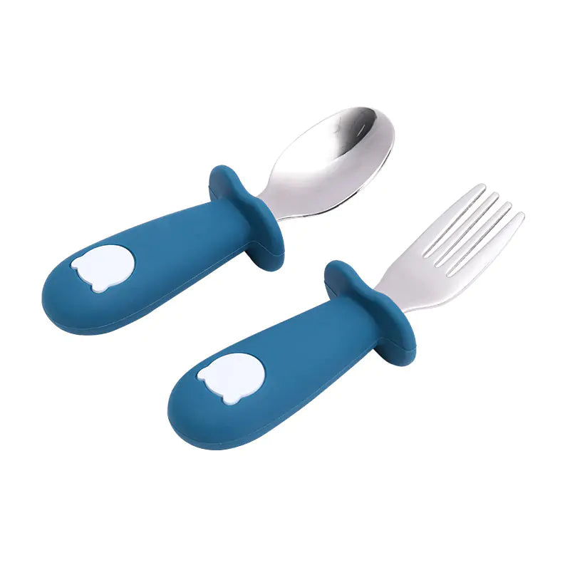 Cartoon Bear Silicone Spoon for Kids' Tableware