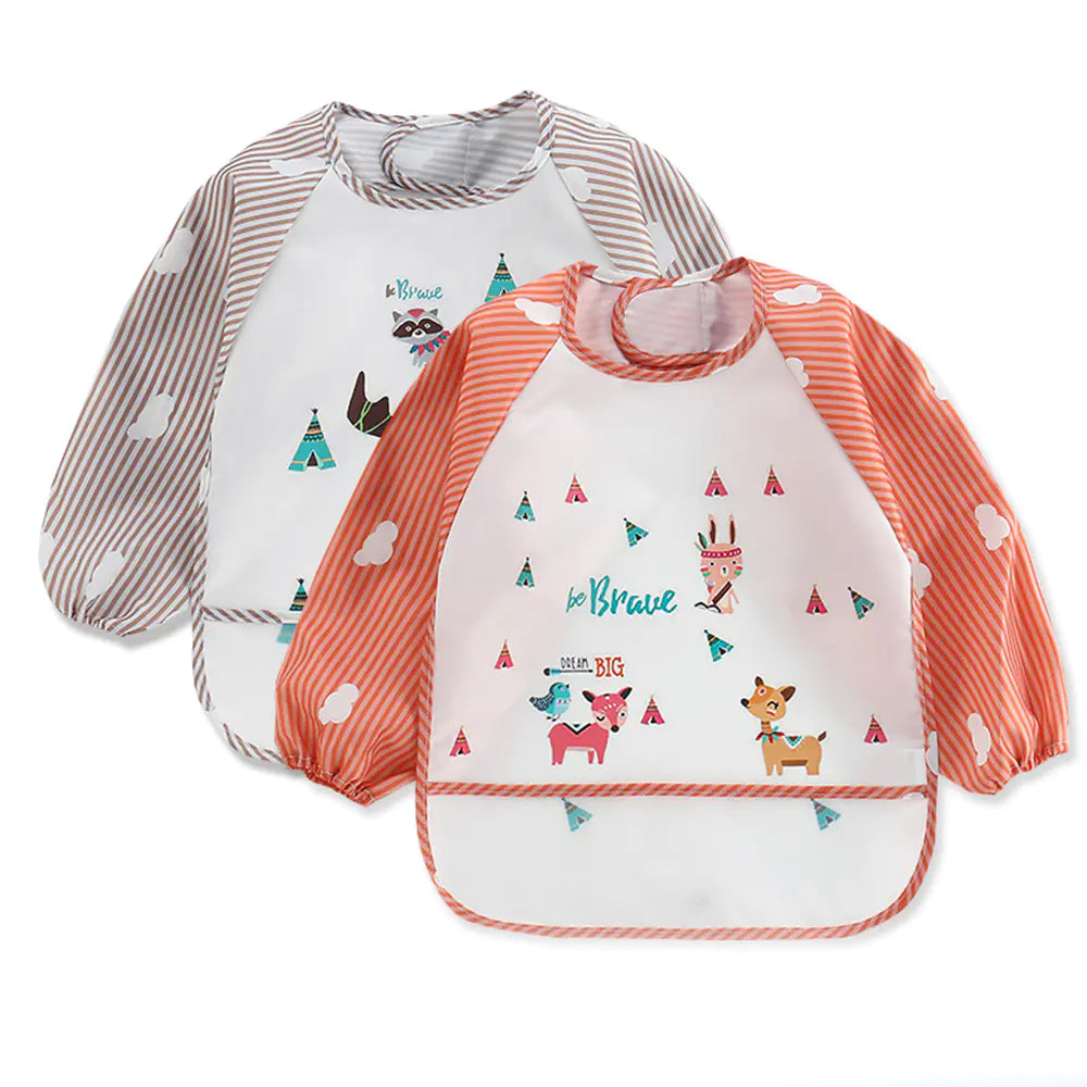 Waterproof Art Feeding Bib Apron for Toddlers