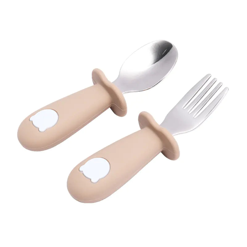 Cartoon Bear Silicone Spoon for Kids' Tableware