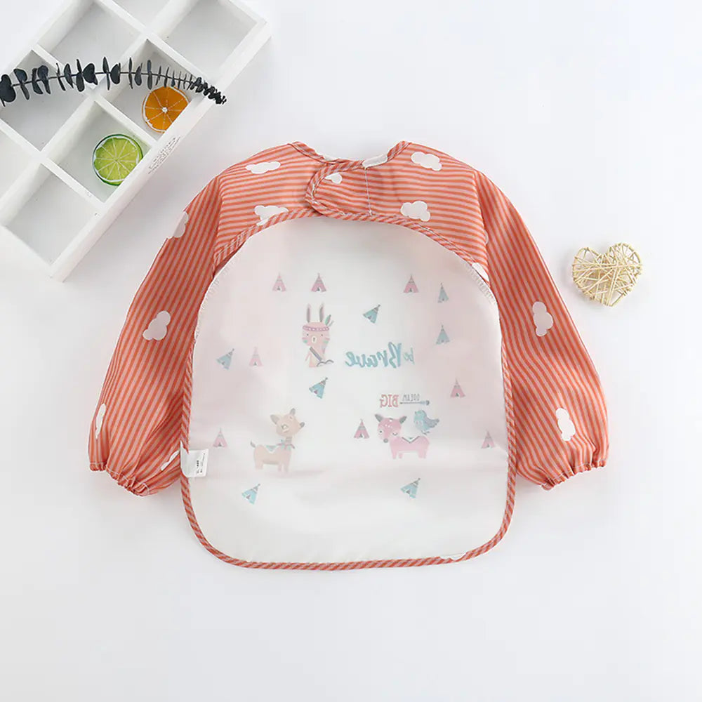 Waterproof Art Feeding Bib Apron for Toddlers
