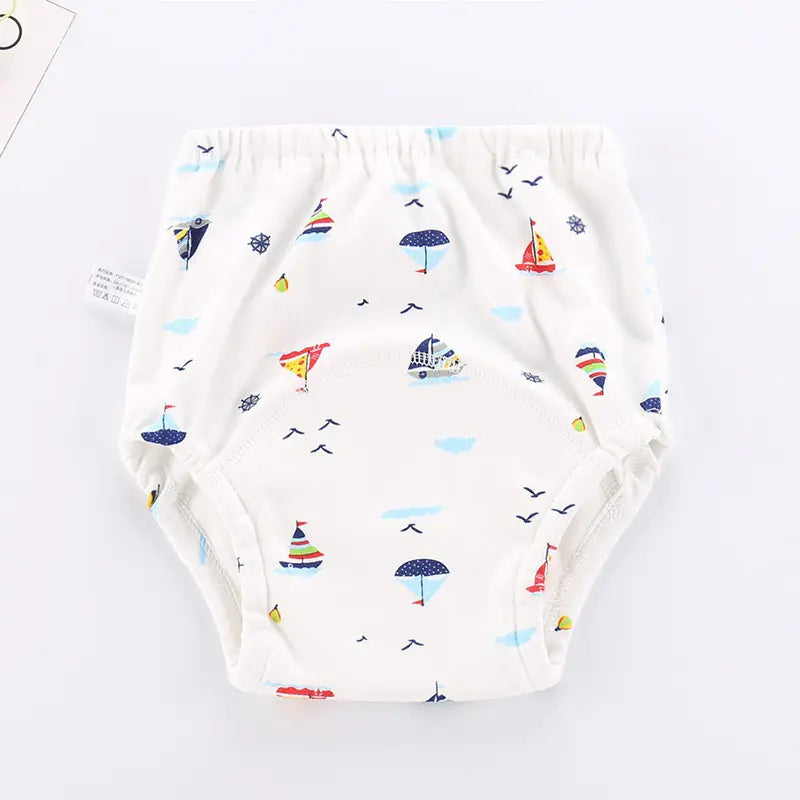 Cotton Baby Learning Pants - Washable Waterproof Diapers