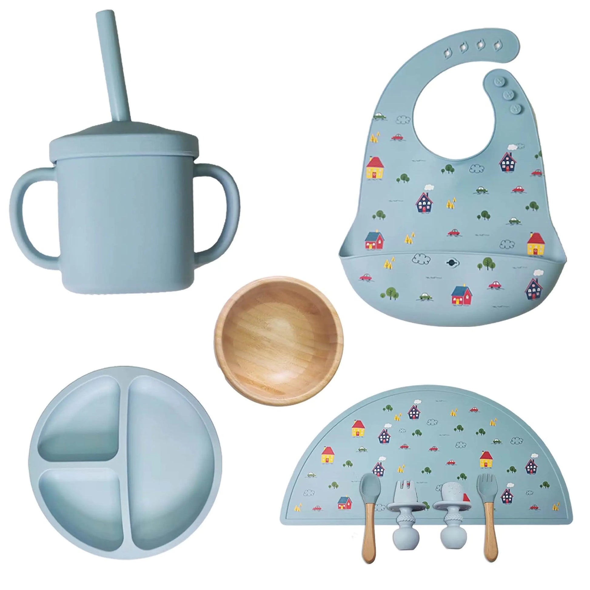 Baby Food Utensils Set (SKY BLUE)