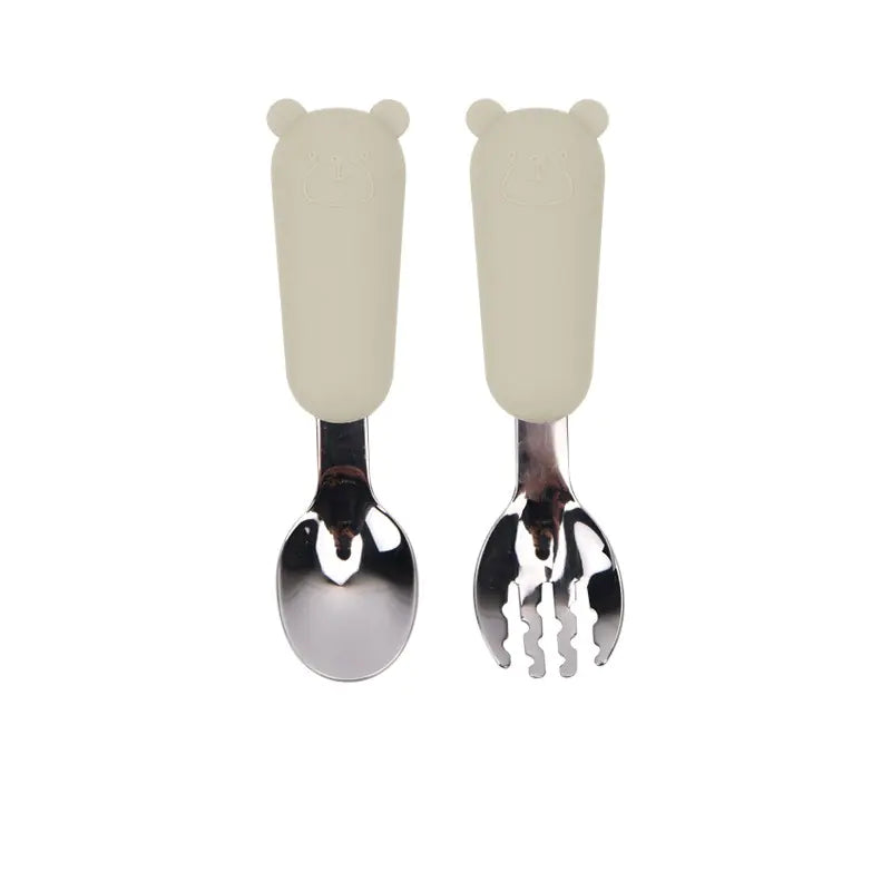 Cartoon Bear Silicone Spoon for Kids' Tableware