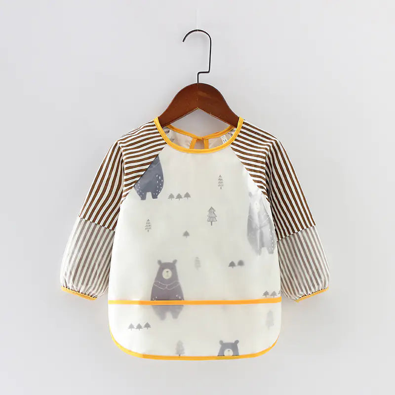 Waterproof Long Sleeve Bib for Kids - Cotton Apron