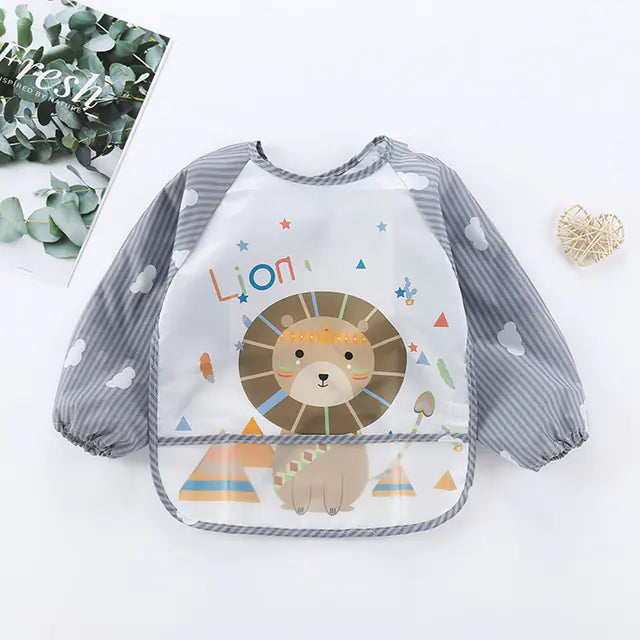 Waterproof Art Feeding Bib Apron for Toddlers